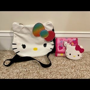 Hello Kitty Purse, Canvas Wallet and Compact